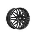 CMS C25 7X17 4/100 ET45 Diamond Rim Black