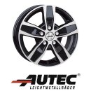 Autec Quantro 7X17 5/130 ET62 Schwarz poliert
