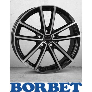 Borbet W 7,0X17 5/114,30 ET45 Black Polished Glossy