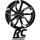 RC-Design RC34 7.5x19 5/114,30 ET54,5 Schwarz Front-poliert