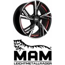 MAM RS5 7x16 5/120,0 ET35 Black Frontpoliert Red Inside