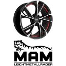 MAM RS6 7x16 5/120,0 ET35 Black Frontpoliert Red Inside