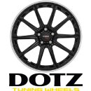 Dotz Sonoma 8x20 5/112,0 ET46 Black Matt/poliertshed Lip