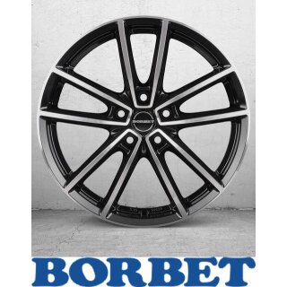 Borbet W 8x20 5/114.3 ET36 black polished glossy